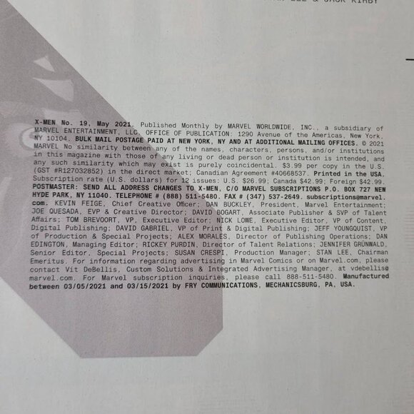 X-Men 19 Marvel Comics 2021 8.0 VF Leinil Francis Yu Cover A - Picture 4 of 16